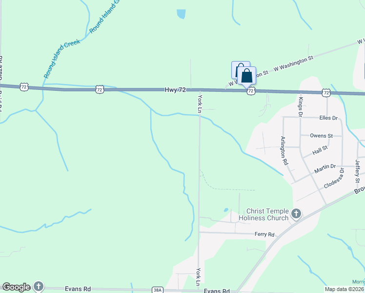 map of restaurants, bars, coffee shops, grocery stores, and more near 1316 U.S. 72 in Athens