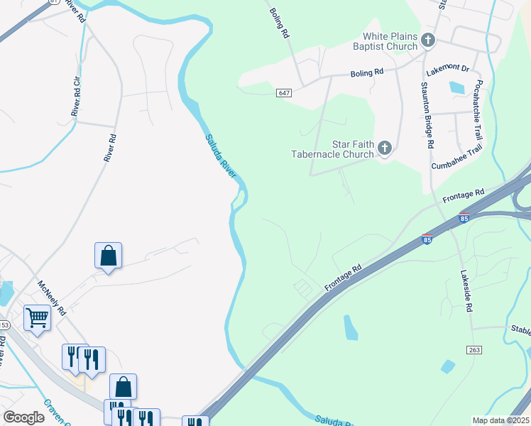 map of restaurants, bars, coffee shops, grocery stores, and more near 116 Singing Pines Drive in Greenville