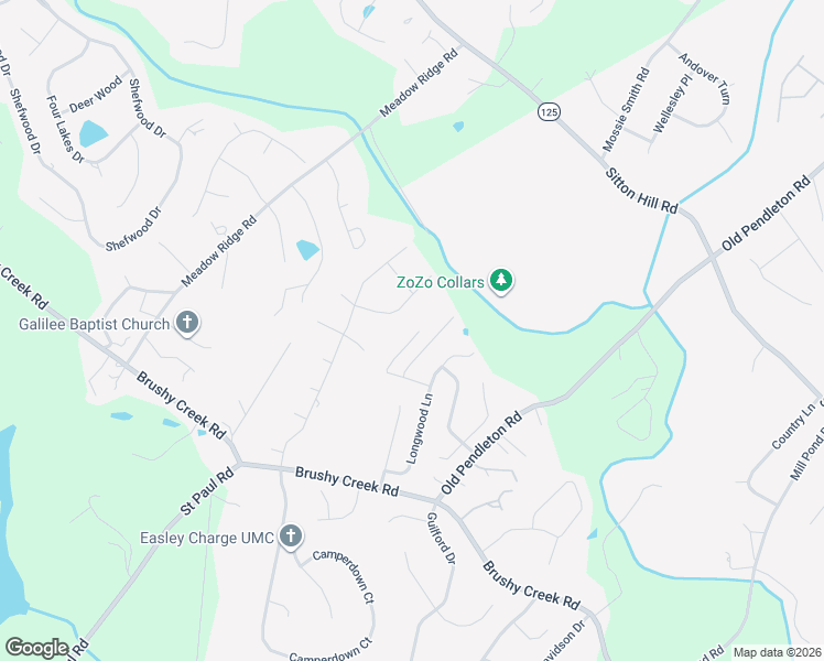 map of restaurants, bars, coffee shops, grocery stores, and more near 149 Ledgewood Way in Easley