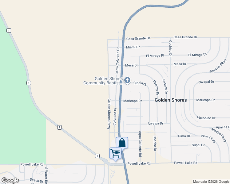 map of restaurants, bars, coffee shops, grocery stores, and more near 12737 Oatman-Topock Highway in Topock