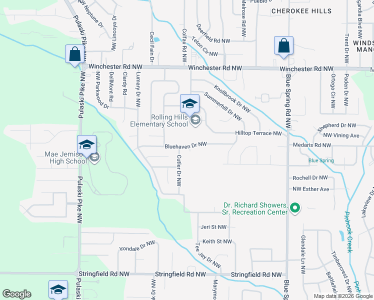 map of restaurants, bars, coffee shops, grocery stores, and more near 4814 Cutler Drive Northwest in Huntsville