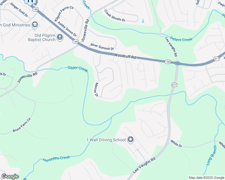 map of restaurants, bars, coffee shops, grocery stores, and more near 39 Pfeiffer Court in Simpsonville