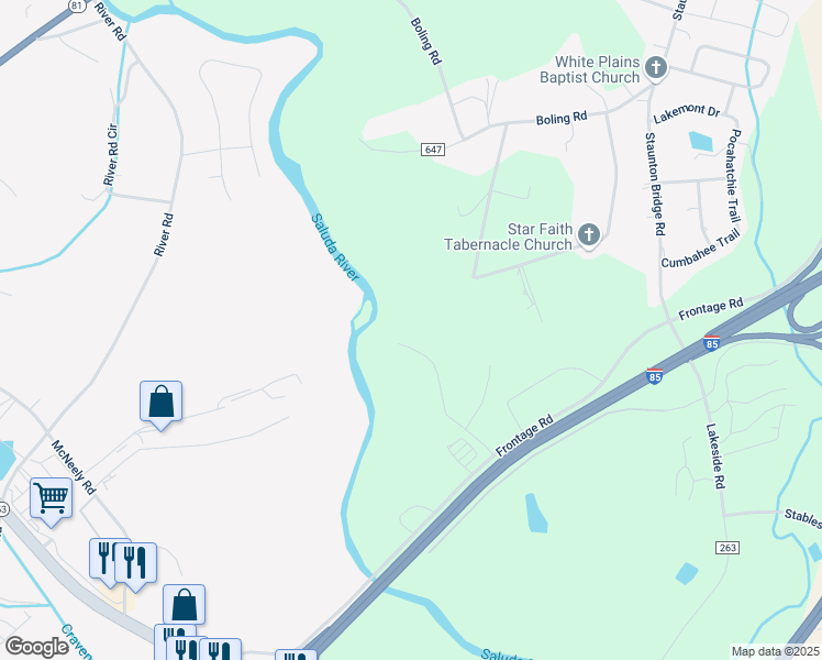 map of restaurants, bars, coffee shops, grocery stores, and more near 116 Singing Pines Drive in Greenville