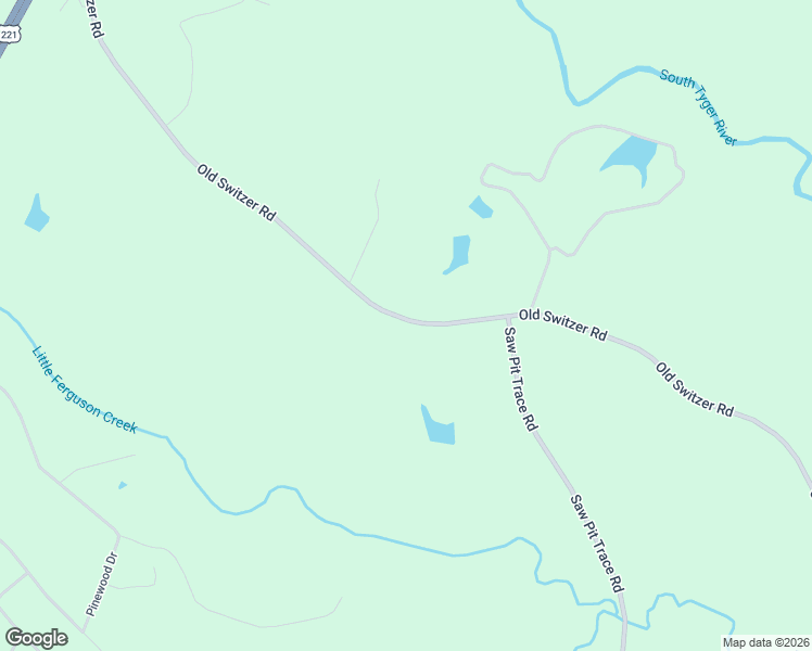 map of restaurants, bars, coffee shops, grocery stores, and more near 1265 Old Switzer Road in Woodruff