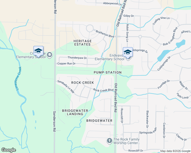 map of restaurants, bars, coffee shops, grocery stores, and more near 15982 Trey Hughes Drive Northwest in Harvest