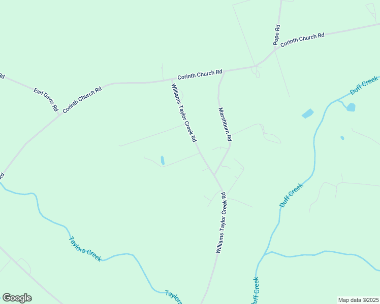 map of restaurants, bars, coffee shops, grocery stores, and more near 190 Williams Taylor Creek Road in Teachey