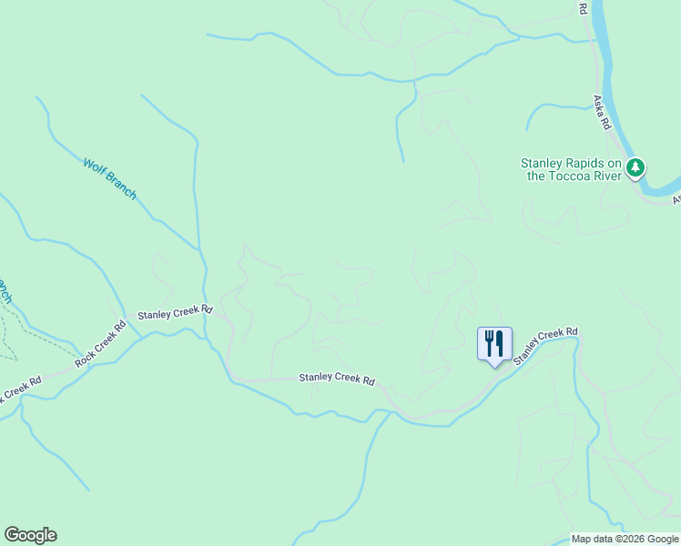 map of restaurants, bars, coffee shops, grocery stores, and more near 233 Cochise Road in Blue Ridge