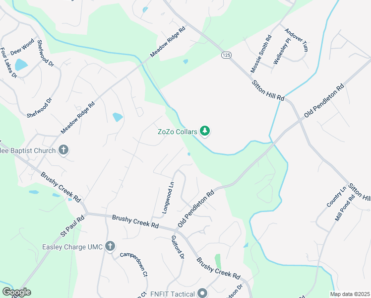 map of restaurants, bars, coffee shops, grocery stores, and more near 141 Pin Oak Court in Easley