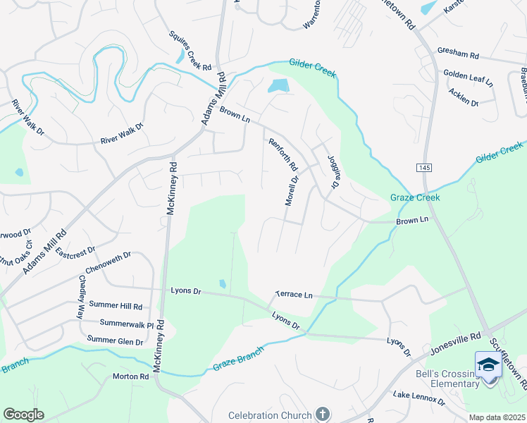 map of restaurants, bars, coffee shops, grocery stores, and more near 110 Bathurst Lane in Simpsonville