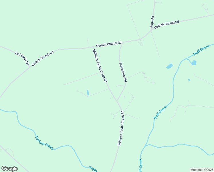 map of restaurants, bars, coffee shops, grocery stores, and more near 190 Williams Taylor Creek Road in Teachey