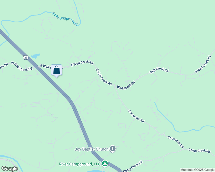 map of restaurants, bars, coffee shops, grocery stores, and more near East Wolf Creek Road in Lakemont