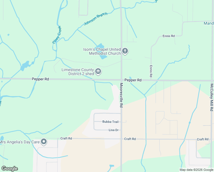 map of restaurants, bars, coffee shops, grocery stores, and more near 24862 Pepper Road in Athens