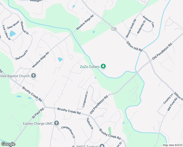 map of restaurants, bars, coffee shops, grocery stores, and more near 141 Pin Oak Court in Easley