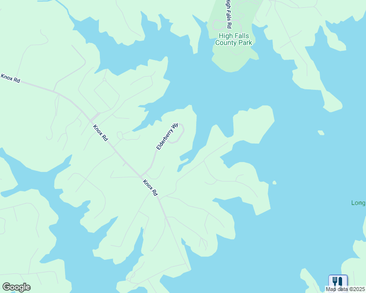 map of restaurants, bars, coffee shops, grocery stores, and more near 335 Elderberry Way in Seneca