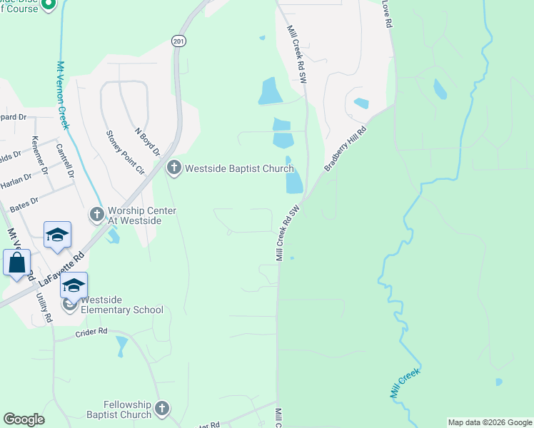 map of restaurants, bars, coffee shops, grocery stores, and more near 405 Amanda Way in Rocky Face