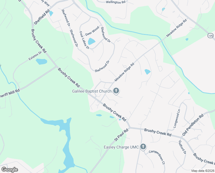 map of restaurants, bars, coffee shops, grocery stores, and more near 205 Meadow Ridge Road in Easley