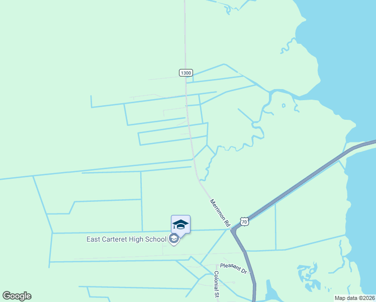 map of restaurants, bars, coffee shops, grocery stores, and more near 279 Merrimon Road in Beaufort