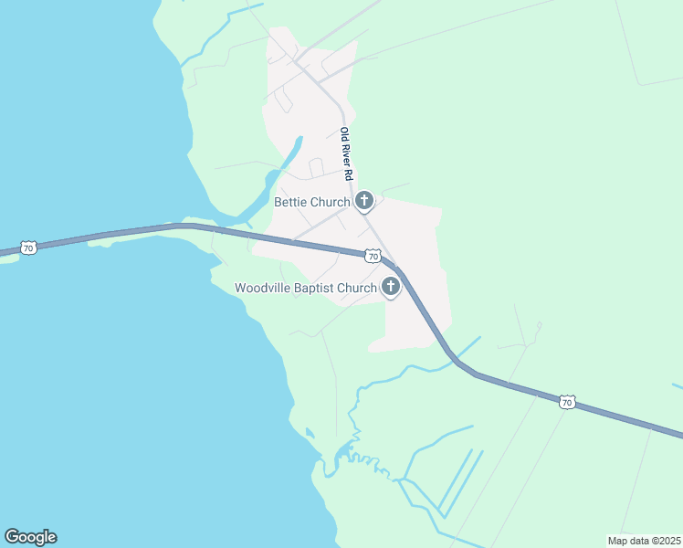 map of restaurants, bars, coffee shops, grocery stores, and more near 392 Highway 70 Bettie in Beaufort