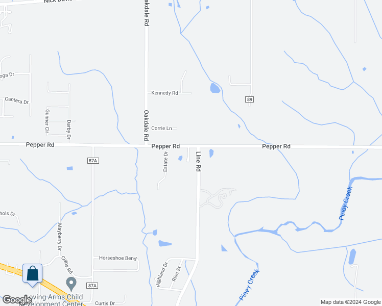 map of restaurants, bars, coffee shops, grocery stores, and more near 15981 Line Road in Athens