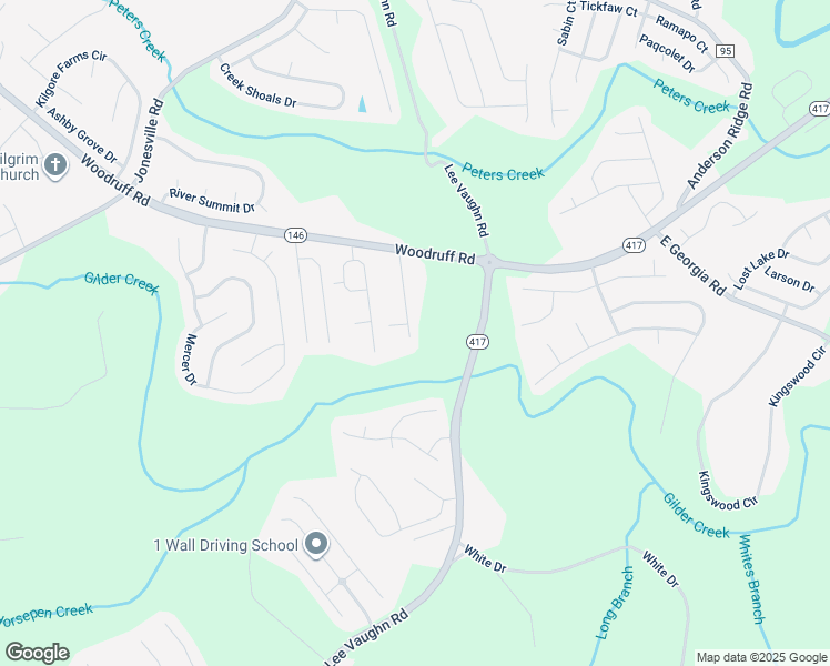 map of restaurants, bars, coffee shops, grocery stores, and more near 103 Landing Lane in Simpsonville