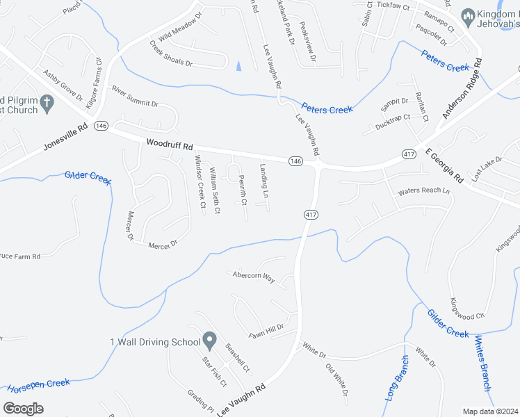 map of restaurants, bars, coffee shops, grocery stores, and more near 3 Muirfield Court in Simpsonville