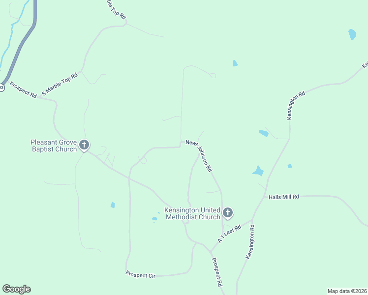 map of restaurants, bars, coffee shops, grocery stores, and more near 723 Newt Johnson Road in Chickamauga