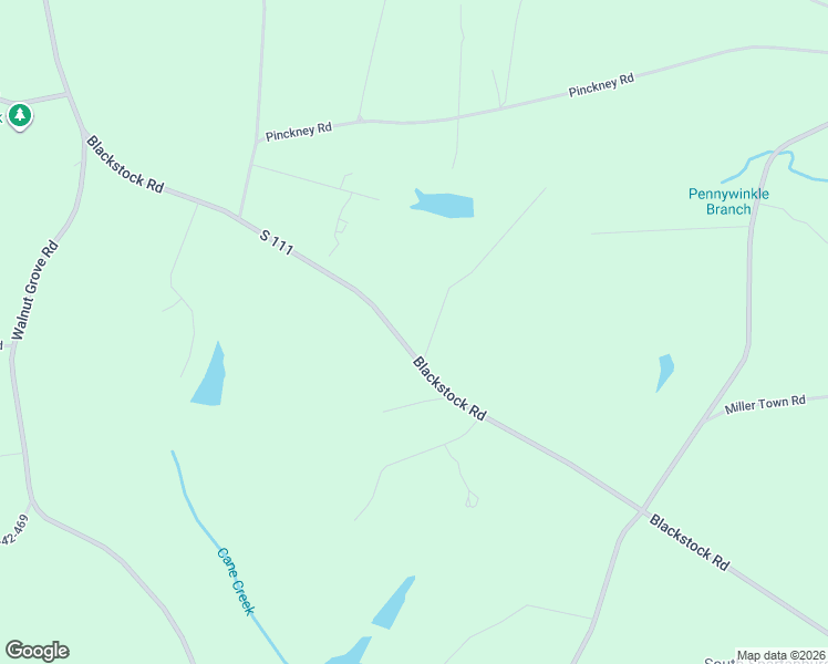 map of restaurants, bars, coffee shops, grocery stores, and more near 421 Blackstock Road in Pauline