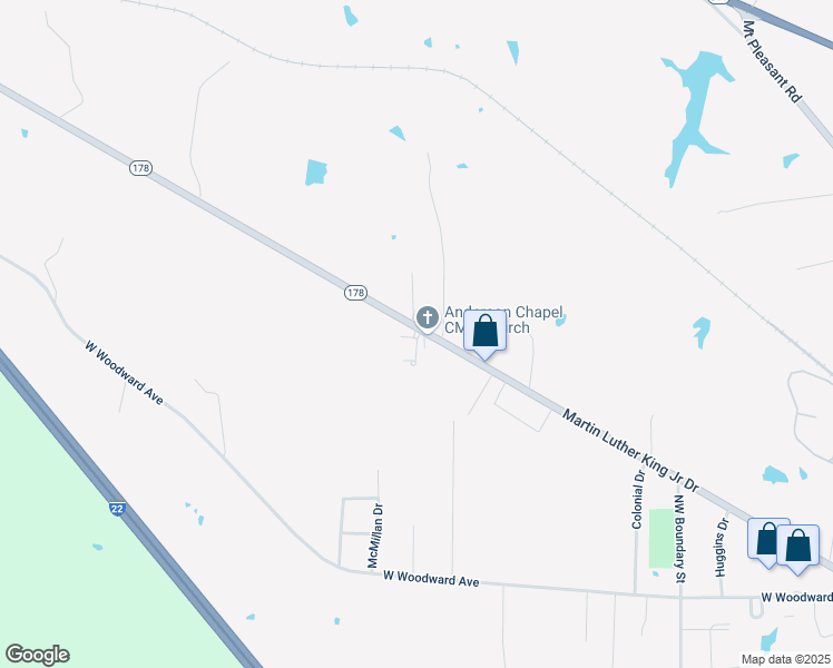 map of restaurants, bars, coffee shops, grocery stores, and more near 745 Martin Luther King Junior Drive in Holly Springs