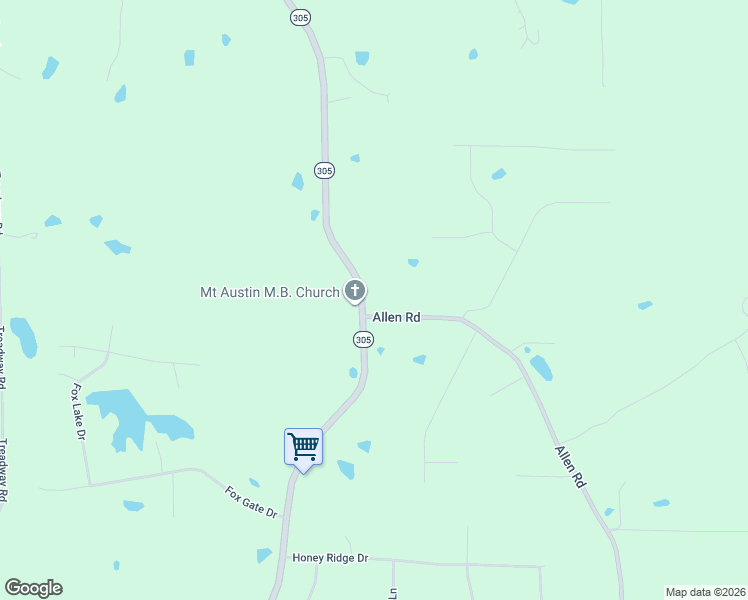 map of restaurants, bars, coffee shops, grocery stores, and more near 5000 Allen Road in Hernando