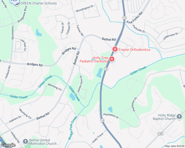 map of restaurants, bars, coffee shops, grocery stores, and more near 215 Old Town Way in Simpsonville