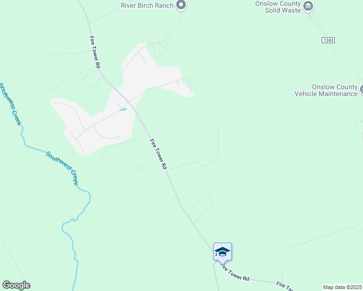 map of restaurants, bars, coffee shops, grocery stores, and more near 583 Fire Tower Road in Richlands
