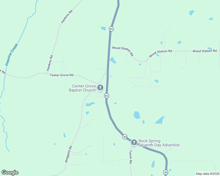 map of restaurants, bars, coffee shops, grocery stores, and more near 3027 Georgia 95 in Rock Spring