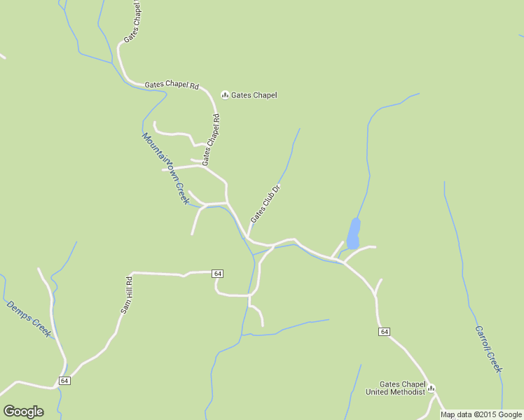 map of restaurants, bars, coffee shops, grocery stores, and more near Gates Club Drive in Ellijay