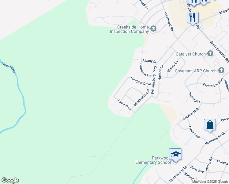 map of restaurants, bars, coffee shops, grocery stores, and more near 238 Newport Drive in Jacksonville