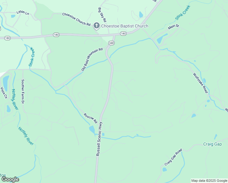 map of restaurants, bars, coffee shops, grocery stores, and more near 43 Nonchalant Lane in Blairsville