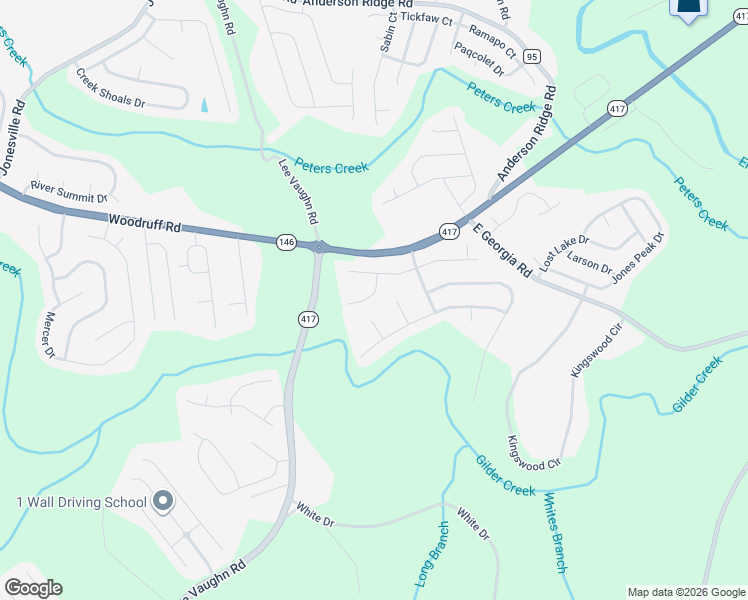 map of restaurants, bars, coffee shops, grocery stores, and more near 7 Brighthaven Court in Simpsonville