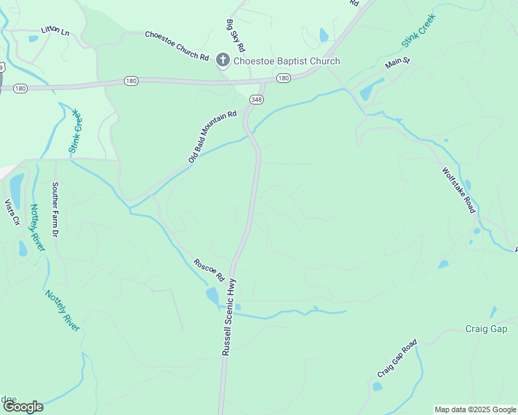 map of restaurants, bars, coffee shops, grocery stores, and more near 43 Nonchalant Lane in Blairsville