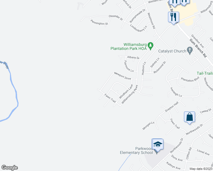 map of restaurants, bars, coffee shops, grocery stores, and more near 231 Newport Drive in Jacksonville