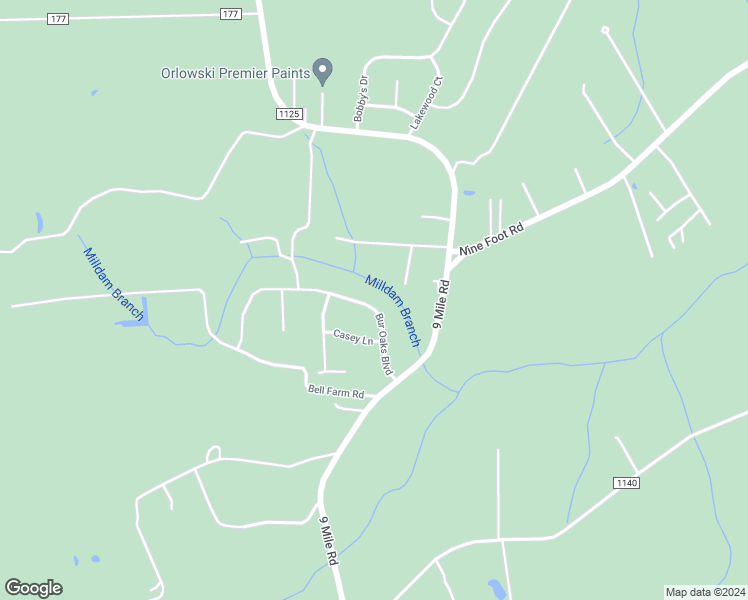 map of restaurants, bars, coffee shops, grocery stores, and more near 118 Bur Oaks Boulevard in Newport