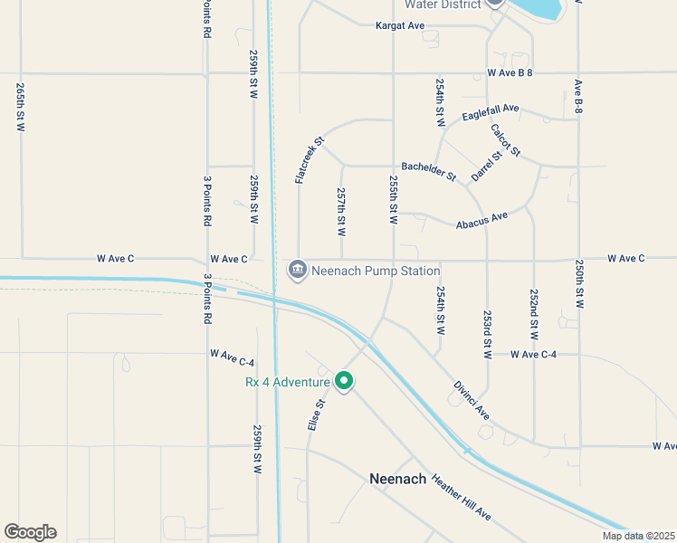 map of restaurants, bars, coffee shops, grocery stores, and more near 25704 West Avenue C in Lancaster