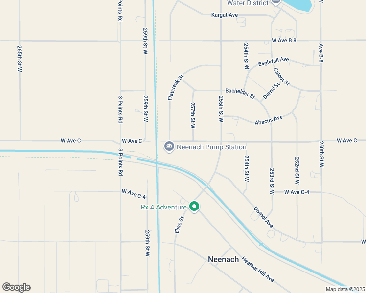 map of restaurants, bars, coffee shops, grocery stores, and more near 25704 West Avenue C in Lancaster
