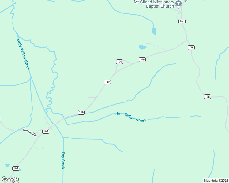 map of restaurants, bars, coffee shops, grocery stores, and more near 290-308 County Road 169 in Iuka