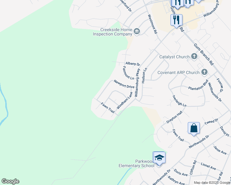 map of restaurants, bars, coffee shops, grocery stores, and more near 111 New Castle Drive in Jacksonville