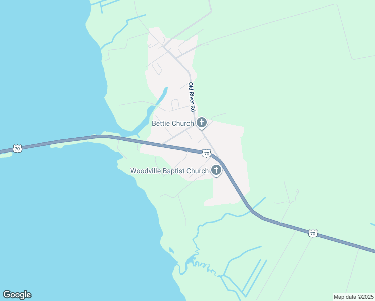 map of restaurants, bars, coffee shops, grocery stores, and more near 367 Highway 70 Bettie in Beaufort