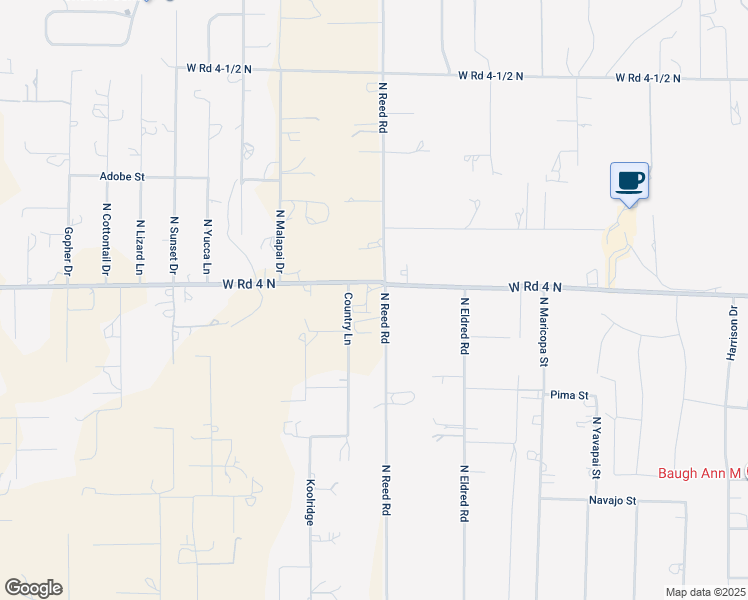 map of restaurants, bars, coffee shops, grocery stores, and more near 2075 West Road 4 North in Chino Valley