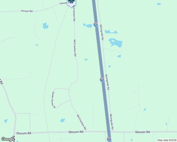 map of restaurants, bars, coffee shops, grocery stores, and more near 4770 McCracken Road in Hernando