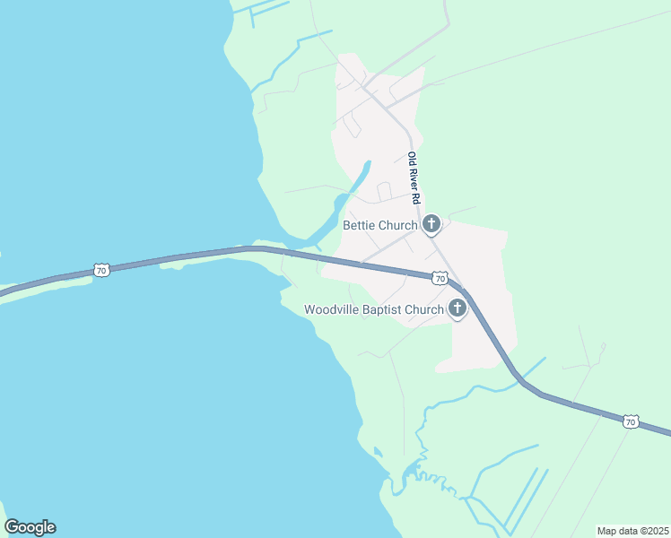 map of restaurants, bars, coffee shops, grocery stores, and more near 280 Highway 70 Bettie in Beaufort
