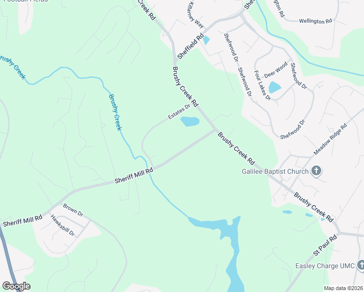 map of restaurants, bars, coffee shops, grocery stores, and more near 595 Sheriff Mill Road in Easley
