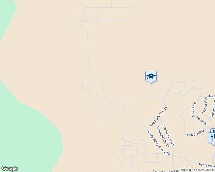 map of restaurants, bars, coffee shops, grocery stores, and more near 30 Dragoon Way in Sedona