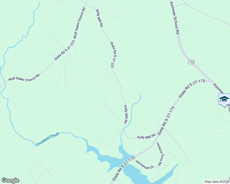 map of restaurants, bars, coffee shops, grocery stores, and more near 282 Kelly Mill Road in Seneca
